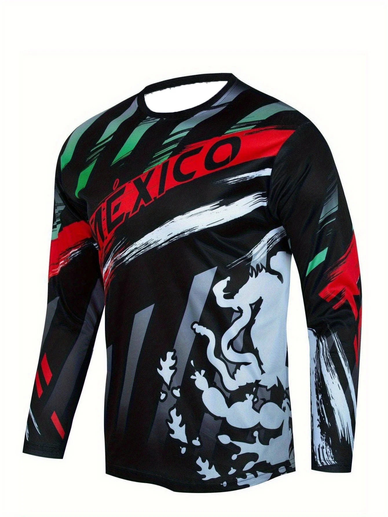 Cycling - Atmungsaktives Herren-Mountainbike-Enduro-Offroad-Motocross-MTB-Trikot, schnelltrocknendes Fitness-Oberteil, Fahrrad-Oberteil