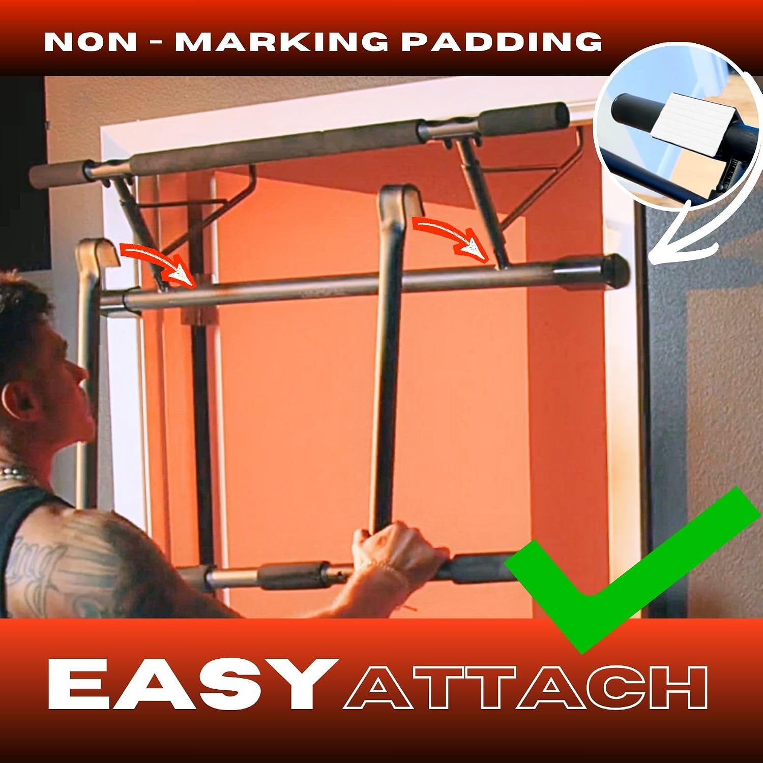 All-in-One-Klimmzug- und Dipsy – Door Pull Up Bar No Screw Bewertung und Preis